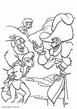 Coloring Hook Captain Pages Disney Peter Pan Book Villains Printable Cartoons Gif Villain Library Print sketch template