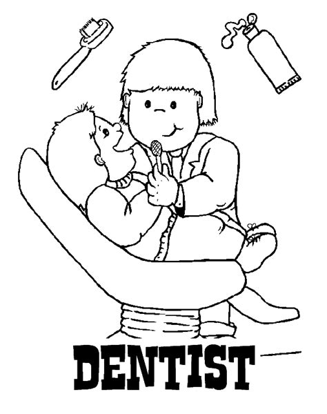 dentists coloring pages  educate kids   brush teeth regularly