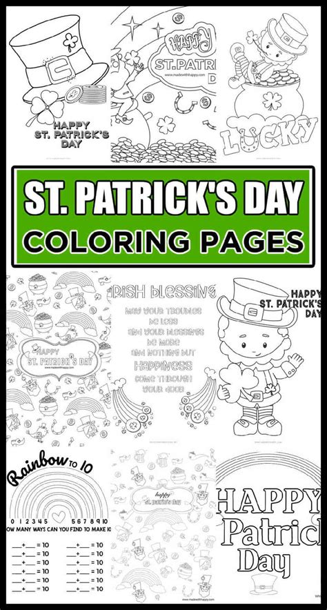 printable st patricks day coloring pages   happy