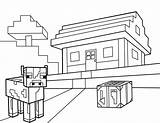 Mindcraft Häuser sketch template