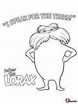 Lorax Speak Seuss sketch template