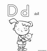 Coloring Doll Letter Printable Alphabet Pages Toddlers Sheet Color Print Deer Learning Words Learn Visit Getcolorings Letters sketch template