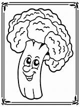 Coloring Broccoli Color Pages Popular Library Clipart sketch template