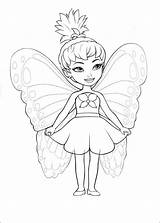 Pages Coloring Butterfly Princess Barbie Fairy Getcolorings Colorin sketch template