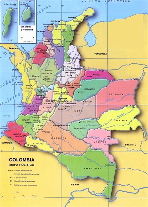 mapa politico de colombia cucaluna
