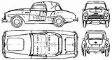 Datsun Fairlady 1961 Blueprints Spl Cabriolet sketch template