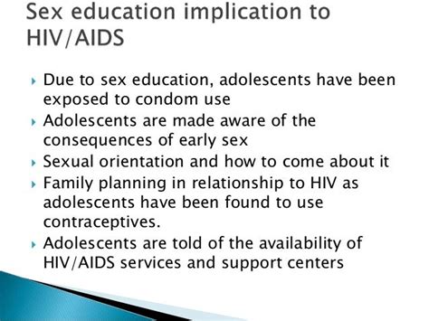 Adolescent Sexuality Gender Response To Sex Education And Implication…