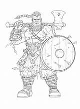 Guerrier Vikings Getdrawings sketch template