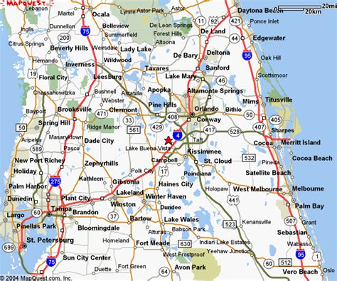 central florida map  cities map vector