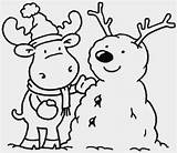 Coloring Winter Pages Printable January Sheet Animals Moose Preschool Cute Sheets Kids Fun Kindergarten Color Time Printables Scene Print Adults sketch template