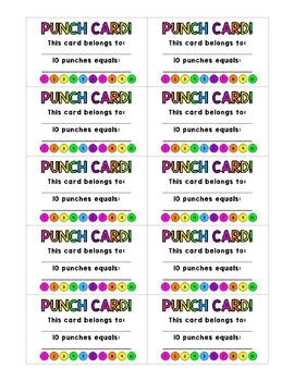 punch cards  blank lines   groovy classroom tpt