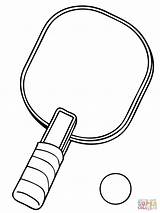 Colorear Pong Ping Raquete Tenis Tennis Tischtennis Tischtennisschläger Paleta Pelota Desenho Jugando Ausmalbild Zum Racket sketch template