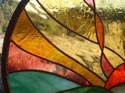 Stained Glass Window Panel Forever Sunset 2 Etsy