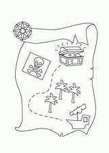Treasure Map Coloring Pirate Kids Pages Drawing Popular Library Clipart sketch template