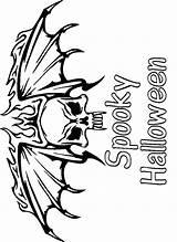 Coloring Scary Halloween Pages Skeleton Spooky Skulls Kids Printable Cool Colouring Skull Monster Mummy Skeletons Color Sheets Clipart Teens Cliparts sketch template