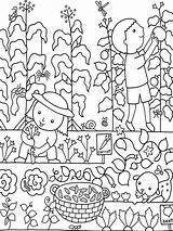Coloring Garden Pages Kids Gardening Flower Colouring Vegetable Printable Secret Print Gardens Color Drawing Para Book Adult Preschool Sheets Vegetables sketch template
