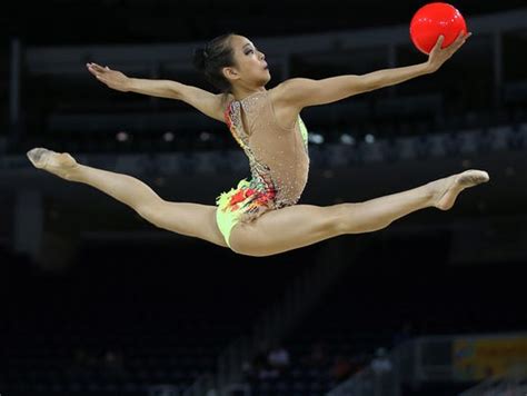 rhythmic gymnast shows sport is more than prancing around