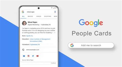 add   search create   google people card