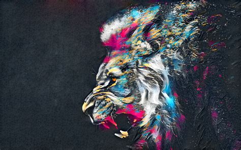 abstract lion rdeepdream
