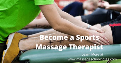 becoming a sports massage therapist massage school notes
