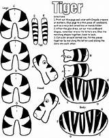 Tiger Crayola Coloring Pages Cut Kids Color Glue Crafts Pieces Put Print Together Activities Sheet Au Legs sketch template