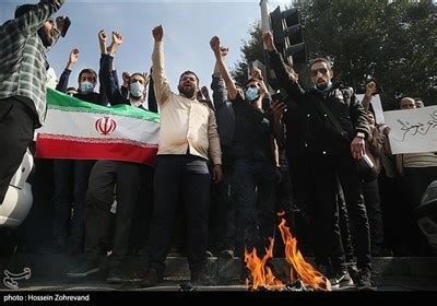 students stage protest  uk  role  iran riots photo news