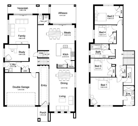 floor plan friday split level  bedroom study