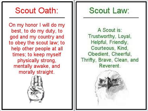 cub scout oath  law printable