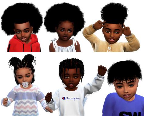 toddler hairs sims  cc custom content black hairstyle