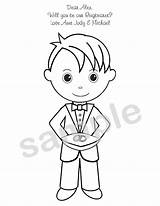 Pages Ring Bearer Coloring Template sketch template