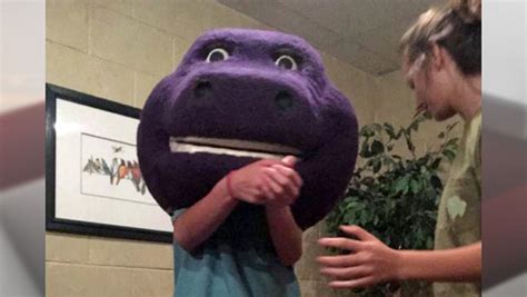Barney Head Gets Stuck On Alabama Teen At Slumber Party Cbs News
