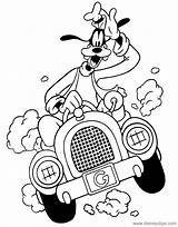 Goofy Coloring Pages Disneyclips Car Driving Disney His Funstuff sketch template
