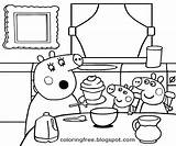 Coloring Pages Kids Drawing Cartoon Kitchen Printable Color Getdrawings Getcolorings sketch template