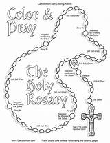 Rosary Coloring Kids Catholic Pages Printable Beads Children First Activities Prayer Color Line Drawing Lady Drawings Pray Mysteries Communion Worksheets sketch template