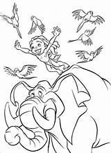 Tarzan Coloring Pages Disney Elephant Kids Sheet Young Ii Bestcoloringpagesforkids Coloriage Exciting Book Sheets sketch template