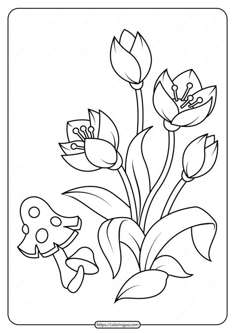 flower coloring page   popular svg file