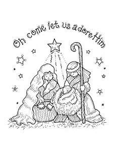 images  christian christmas coloring pages  pinterest