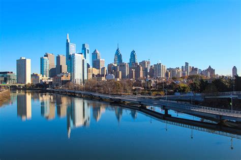 philadelphia skyline extended high quality architecture stock