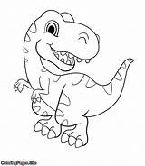 Coloring Pages Dinosaurs Little School Elementary sketch template