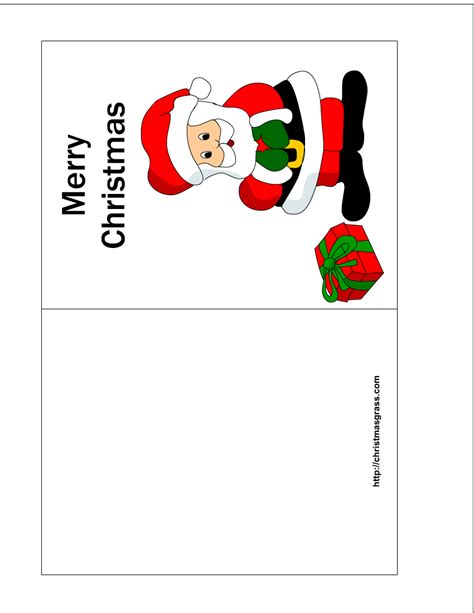 printable christmas card  charming santa