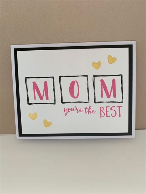 mothers day card mom birthday card handmade card  mom etsy