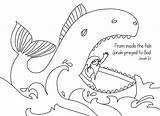 Jonah Whale Coloring Pages Printable Kids Bible Fish Big Sheets Colouring Print Crafts Story Color Children Cullen Abc Adults Craft sketch template