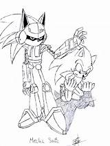 Sonic Mecha sketch template