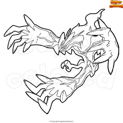 pokemon yveltal coloring pages sketch coloring page