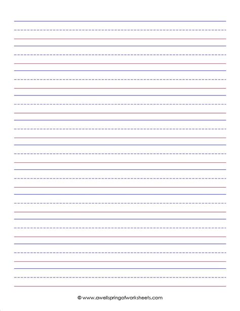 printable primary lined writing paper