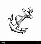 Anchor Tattoo Vector Alamy Stock sketch template