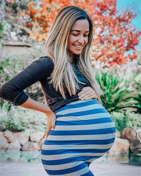 Huge Pregnant Belly In Blue And White By Pregnancy2016 On