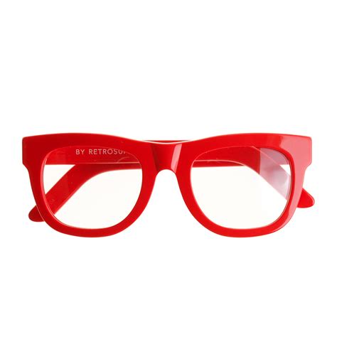 lyst j crew super™ ciccio eyeglasses in red