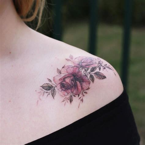 flower tattoo   wrist shoulder tattoos  women beautiful