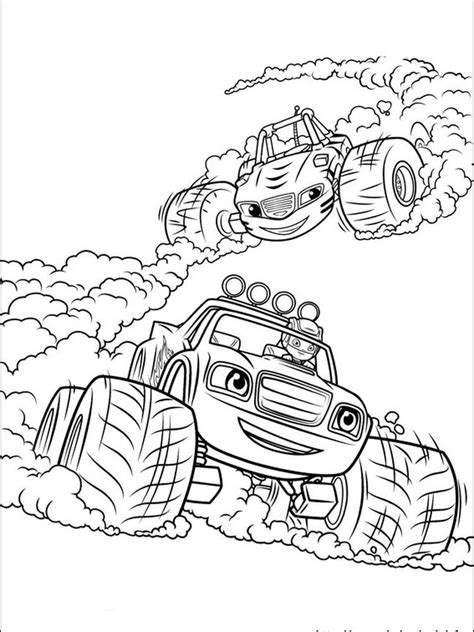 blaze   monster machines christmas coloring pages blaze